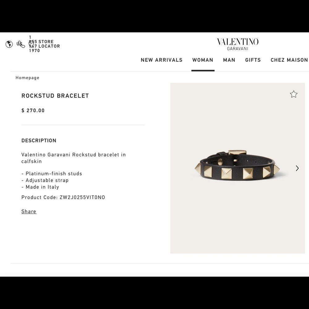 Brand New Valentino Rockstud Bracelet 100％ Real - Picture 8 of 8